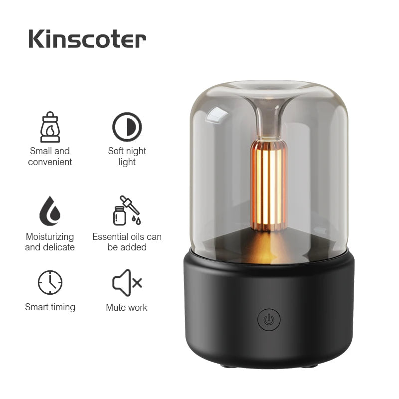 KINSCOTER Aromatherapy Essential Oil Fragrance Diffuser, Electric USB Aroma Diffuser, Mini Bedroom Ultrasonic Air Humidifier