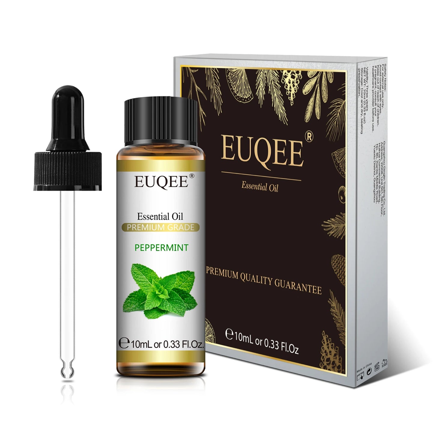 EUQEE 10ml Natural Plant Essential Oil with Dropper For Diffuser Humidifier Lavender Jasmine Eucalyptus Vanilla Essential Oils