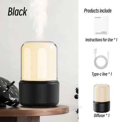 KINSCOTER Aromatherapy Essential Oil Fragrance Diffuser, Electric USB Aroma Diffuser, Mini Bedroom Ultrasonic Air Humidifier